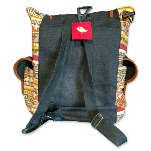 Chic. Fashion Boho Mini Backback Drawstring Snap Zipper Pocket (OSFM)(Multi) - Picture 3 of 9